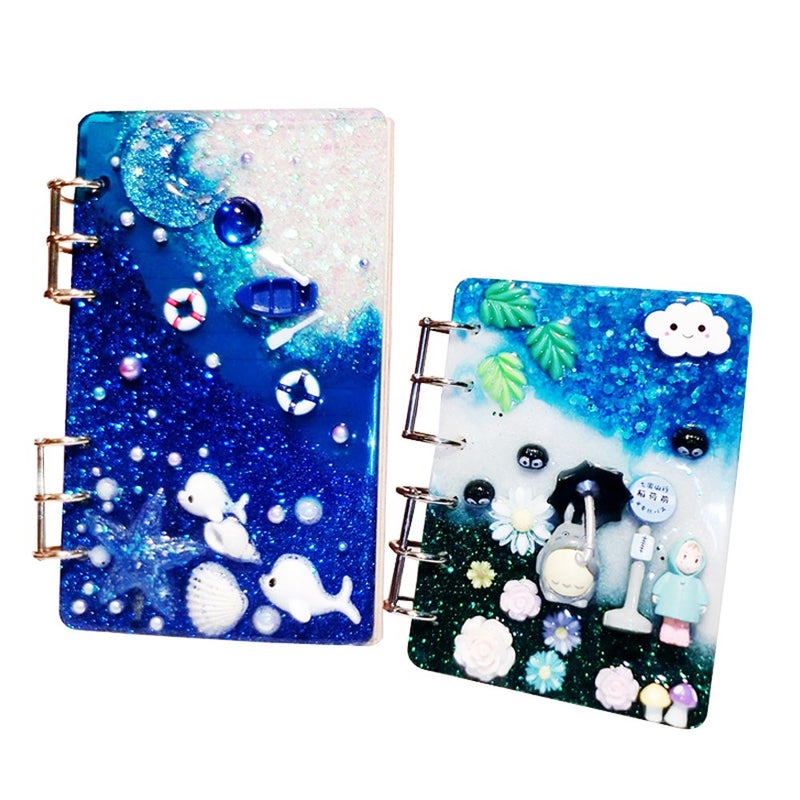 KOOTIPS 3 Pcs/Set Notebook Resin Casting Molds, A5 A6 A7 Notebook Silicone Mold with Resin Epoxy, DIY Craft Making,Semi-Transparent Mould - Image 2